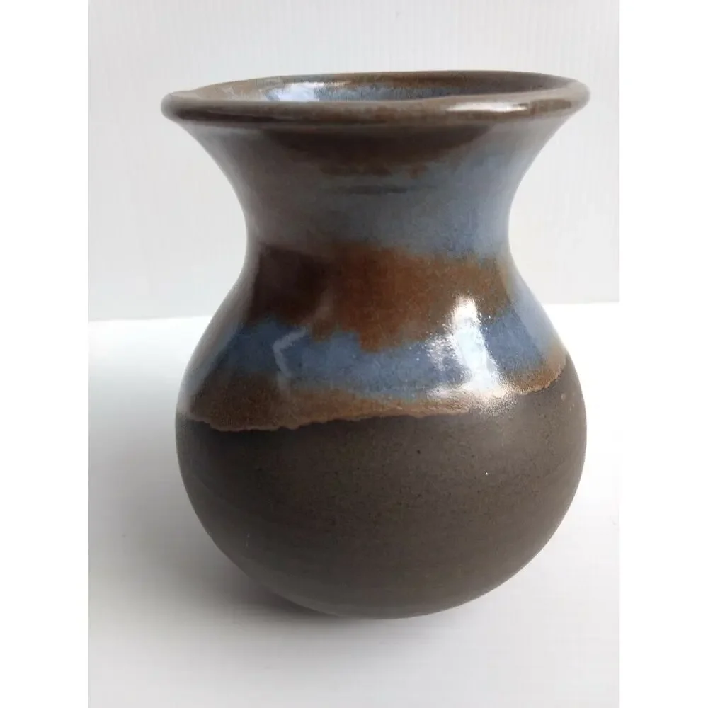 Pacific Stoneware Pottery Small Vase 1971 Signed B. Welsh ?